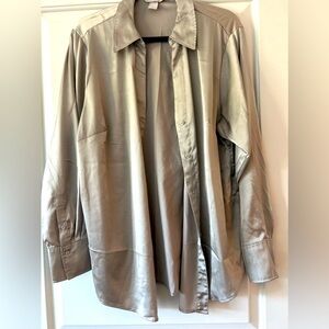 Women’s H&M champagne satin button down - Size XL